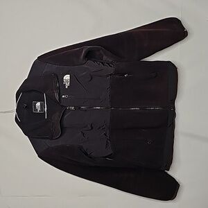 The North face Denali polartec zip up black fleece bracket cold jacket sz Small
